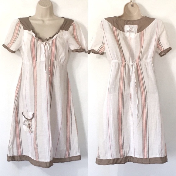 Da-Nang Dresses & Skirts - DA-NANG Linen Striped Dress.  P/A1006/342